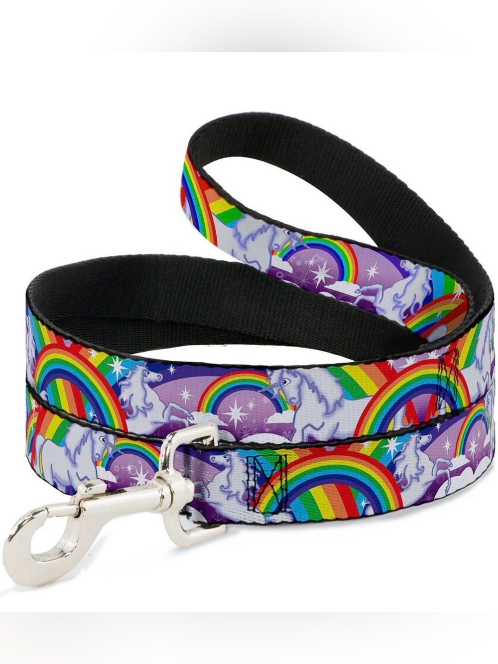 BUCKLE DOWN UNICORN IN RAINBOWS WITH SPARKLES PURPLE 4FT 1 1/2” WIDE NWT